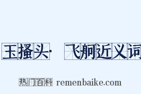 玉搔头·飞舸近义词是什么意思的图片